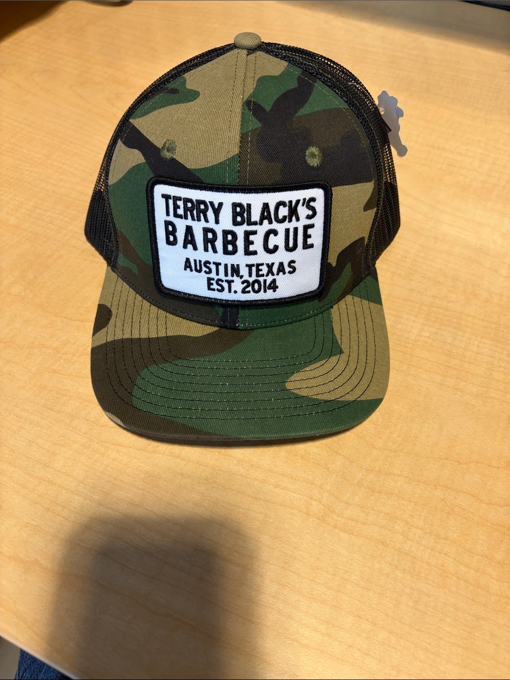 NWT Terry Black's Barbecue Austin TX Camouflage Trucker Hat